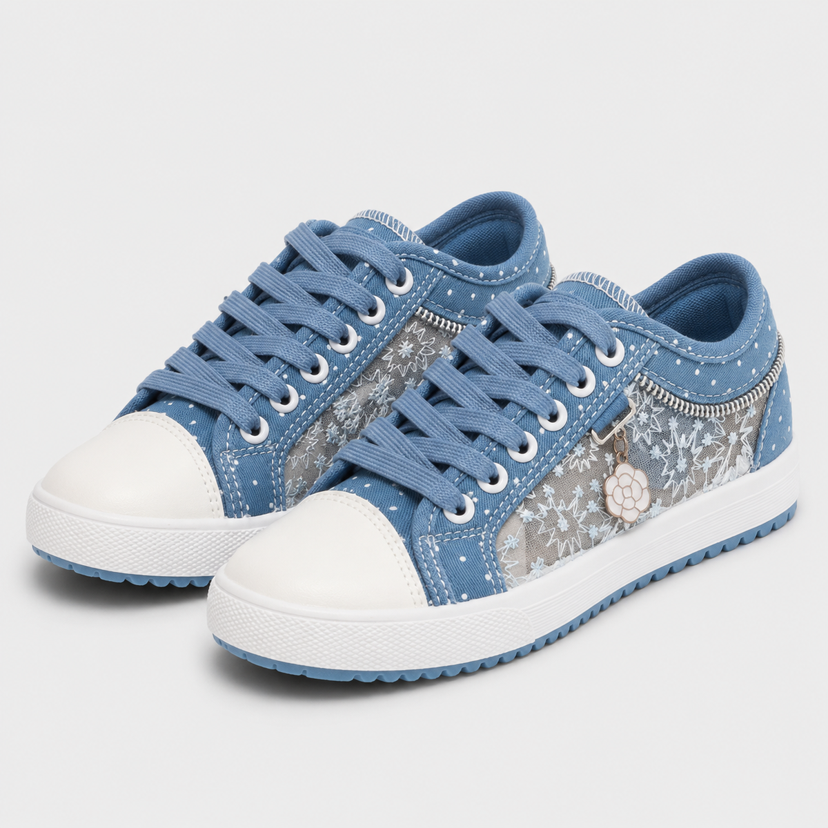 Sofia | Dame Hverdag Broderede Sneakers