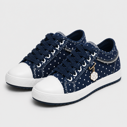 Sofia | Dame Hverdag Broderede Sneakers