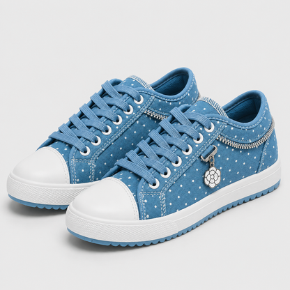 Sofia | Dame Hverdag Broderede Sneakers