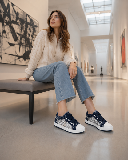 Sofia | Dame Hverdag Broderede Sneakers