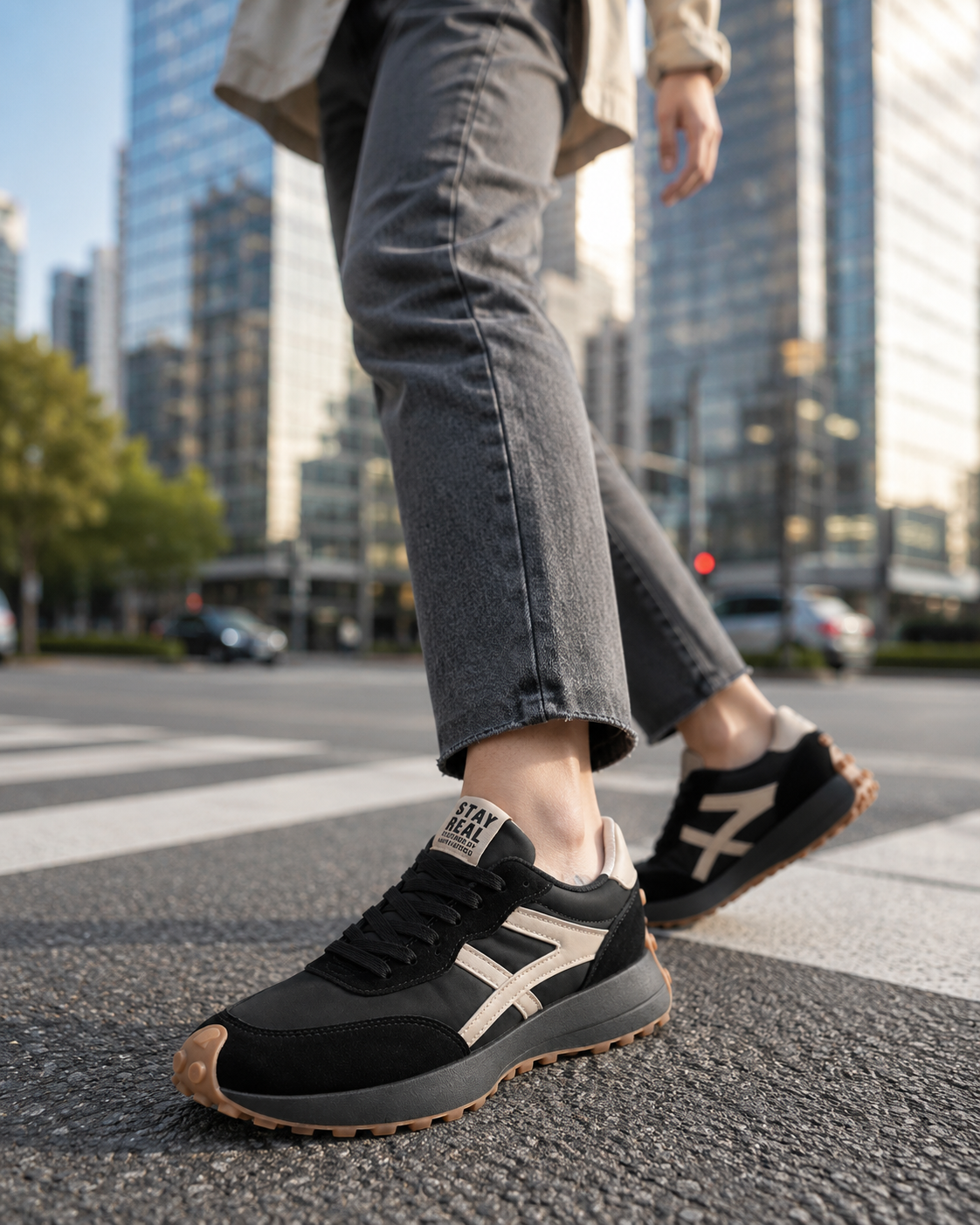Sofia | Dame Casual Snøre Platforms Sko