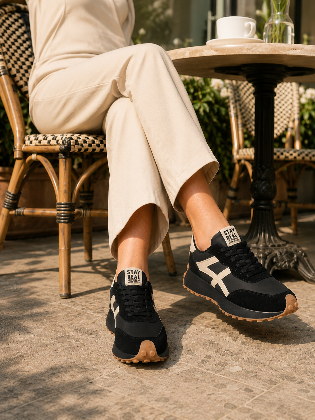 Sofia | Dame Casual Snøre Platforms Sko