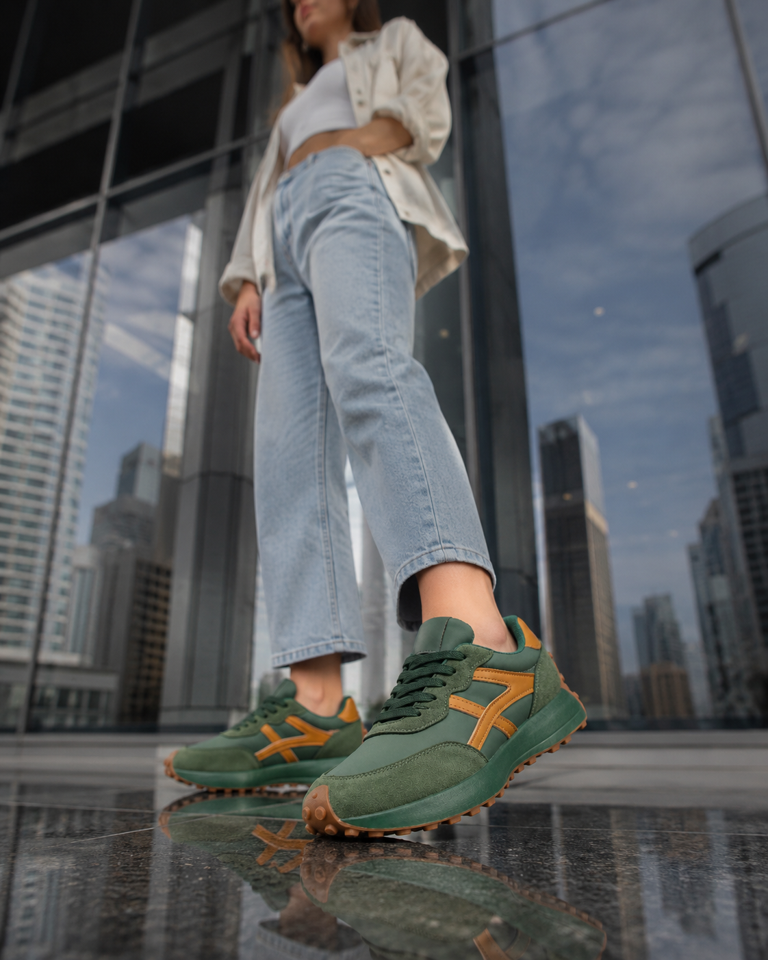 Sofia | Dame Casual Snøre Platforms Sko