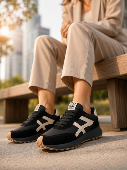 Sofia | Dame Casual Snøre Platforms Sko
