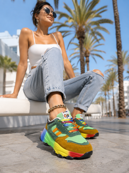 Ida | Dame Klassisk Farverige Platform Sneakers