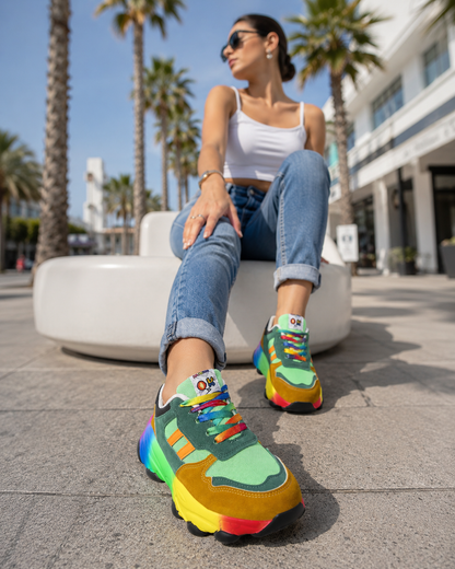 Ida | Dame Klassisk Farverige Platform Sneakers